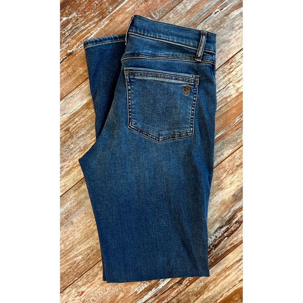 Kuhl Women's Size 6 Regular Straight Leg Stretch Denim Jeans Blue Indigo Wash - Picture 10 of 10